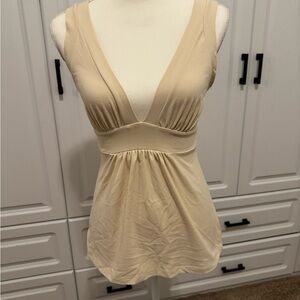 Elegant Cream Sleeveless Top